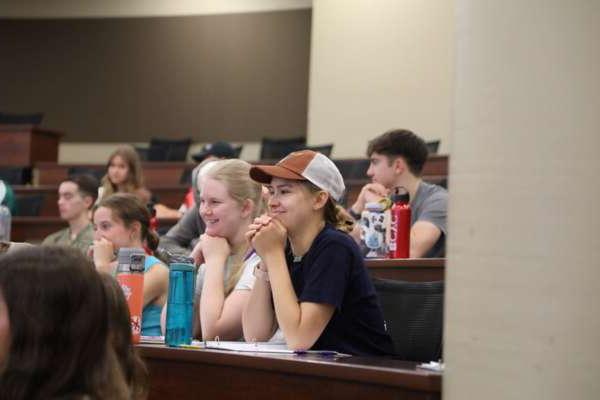 High school students at a presentation during BCYC Leadership