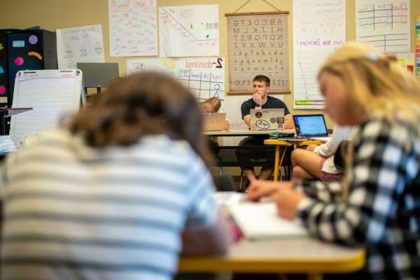 Students in an education class