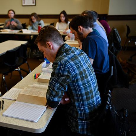 Students in a seminar class